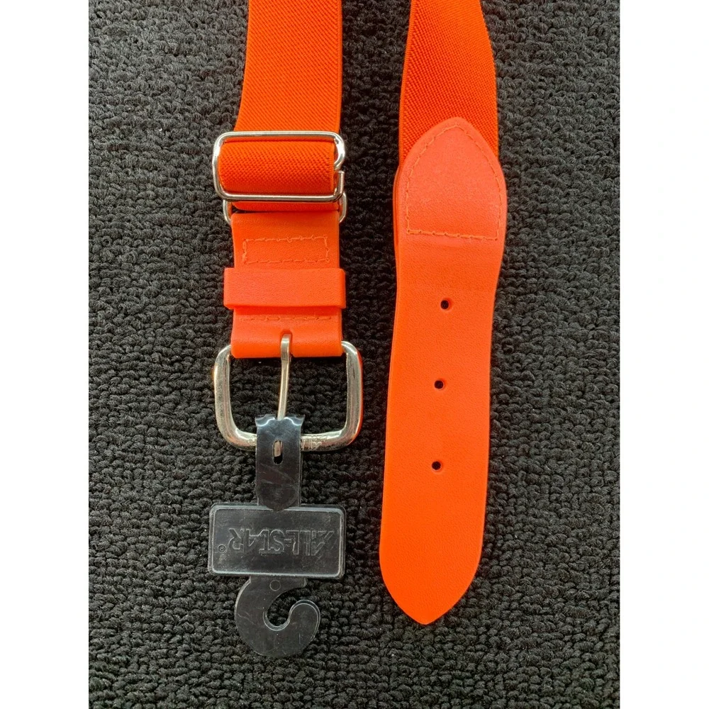 All Star Orange‎ Elastic Belt with Silver Buckle Baseball Softball Adjustable